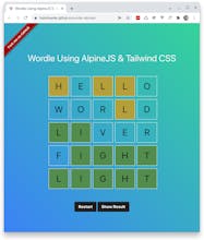 Wordle Game using AlpineJS gallery image