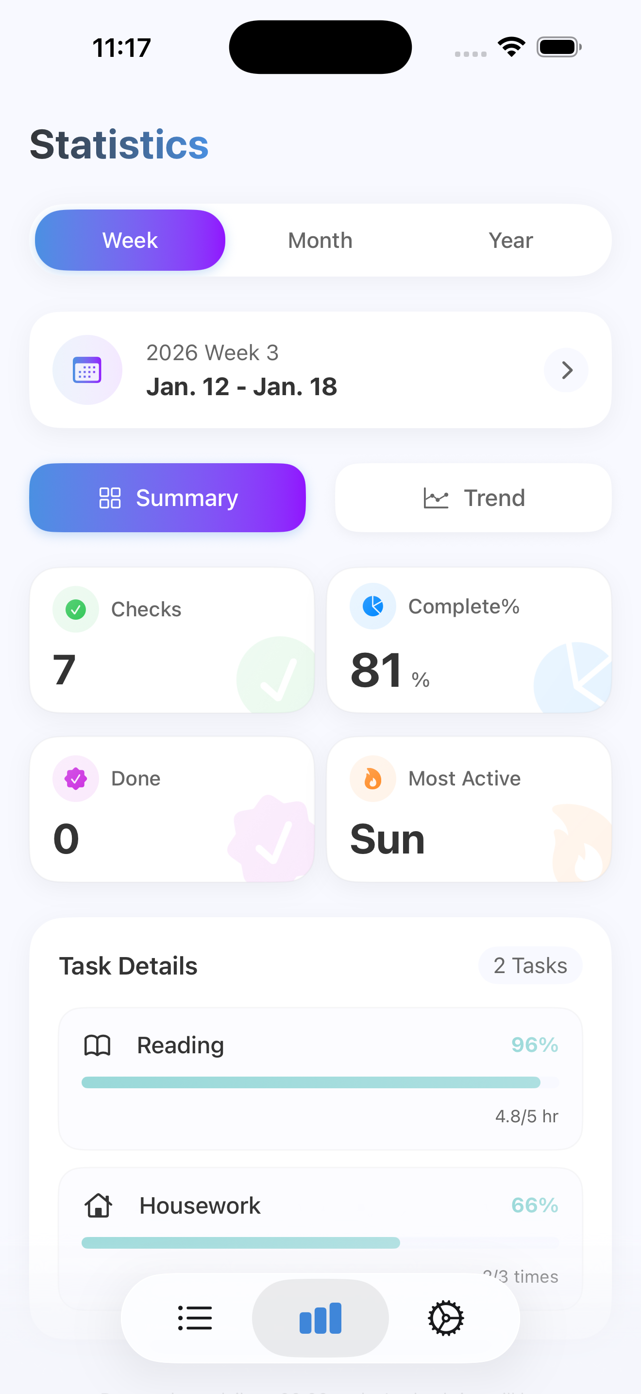 WeekUp - Screenshot 5 showing product features and functionality