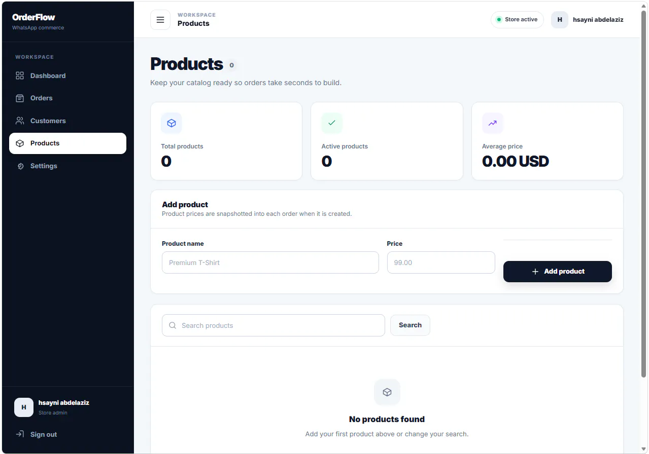 OrderFlow screenshot