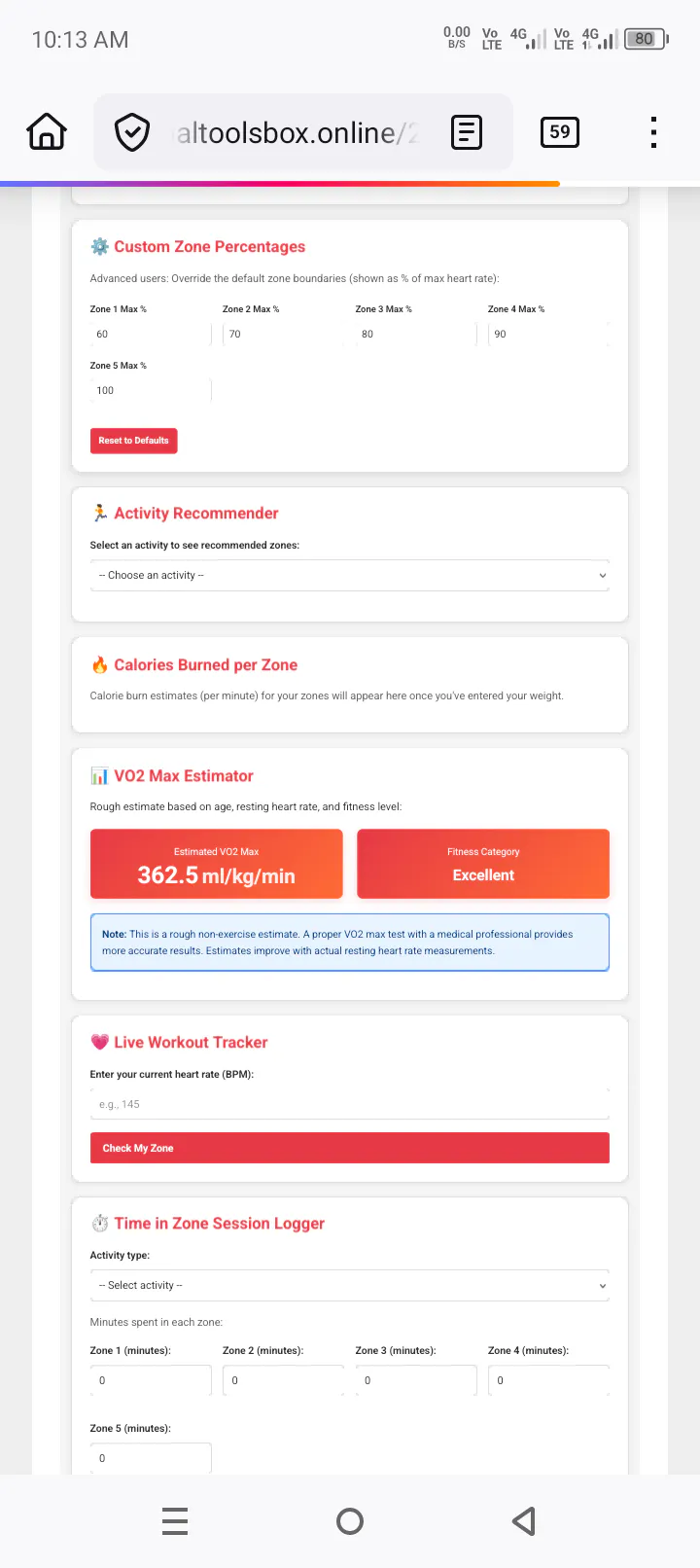 Heart Rate Zone Calculator Pro gallery image