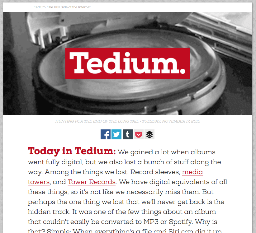 Tedium