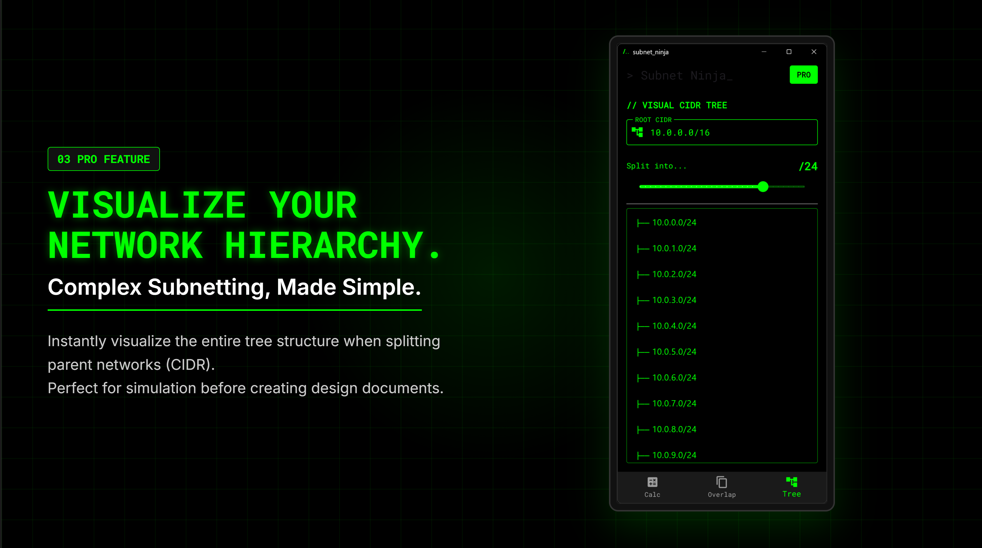 Subnet Ninja - Screenshot 3 showing product features and functionality