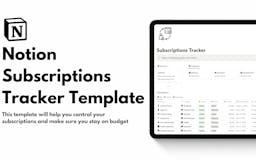 Notion Subscriptions Tracker Template media 1