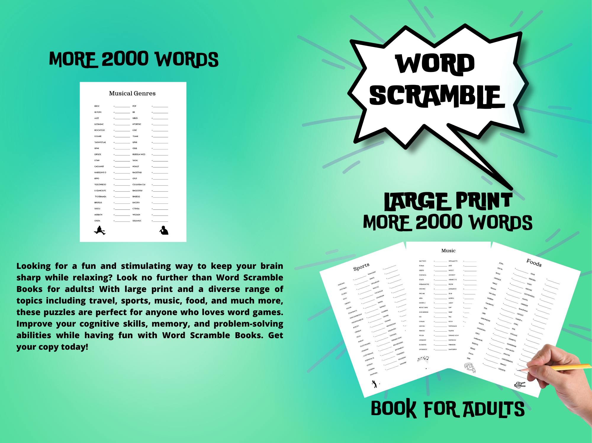 Word Scramble Large Print 