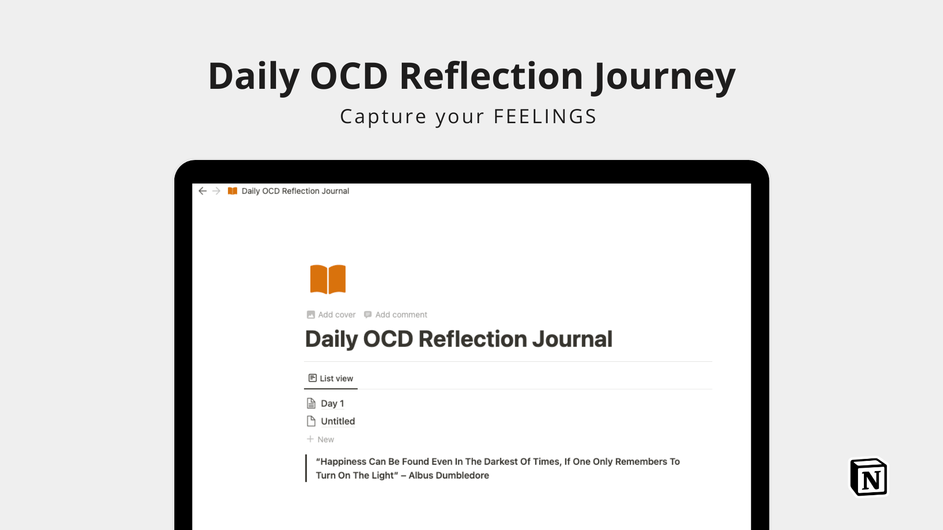 Media Perjalanan Refleksi OCD Harian - Menangkap pemikiran anda 1
