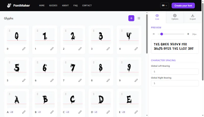 FontMaker screenshot 1