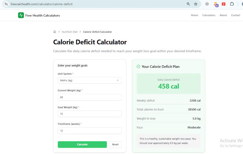 FreeCalcHealth screenshot 5