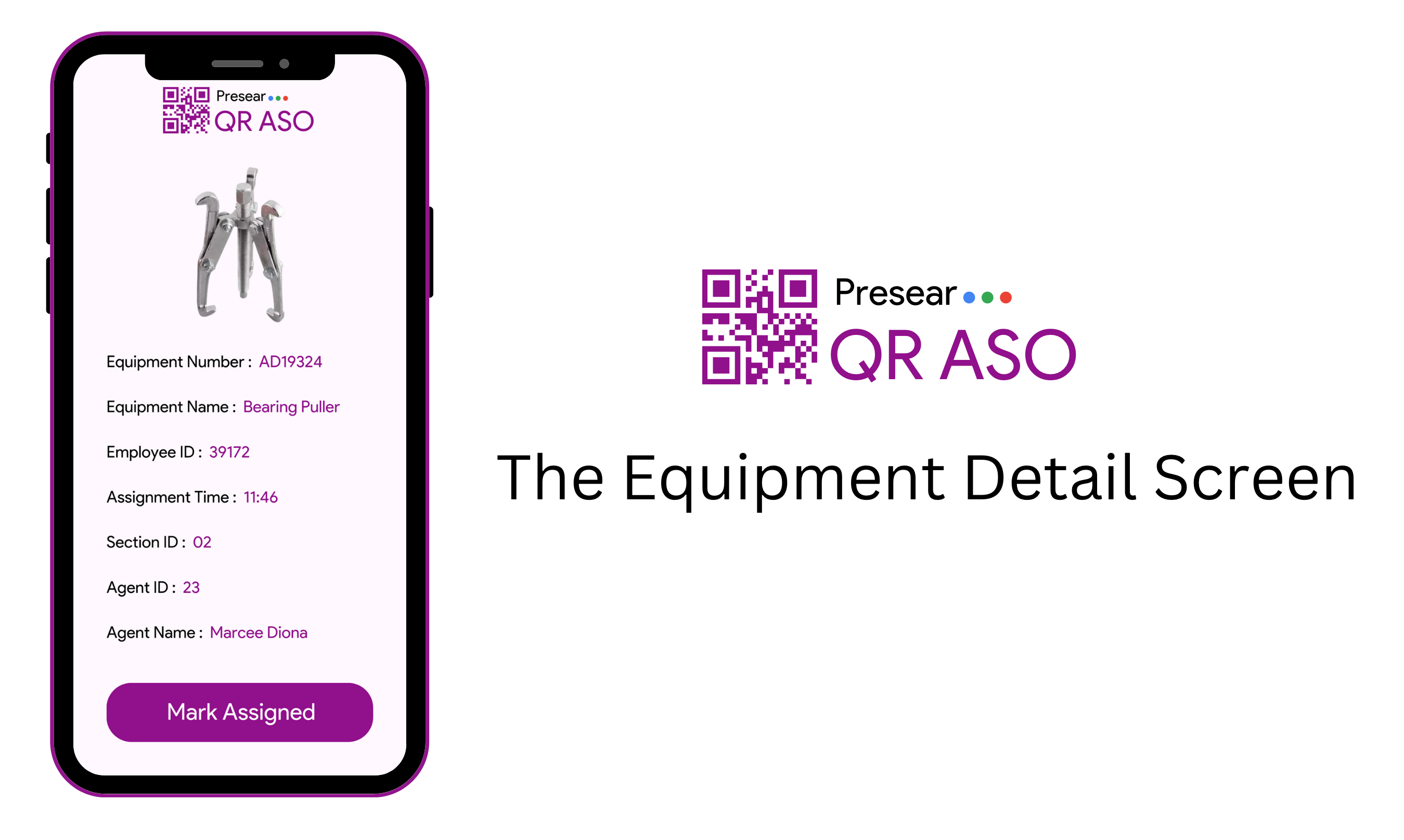 وسائط presear QR aso - تتبع المعدات بك بكفاءة بسهولة 2