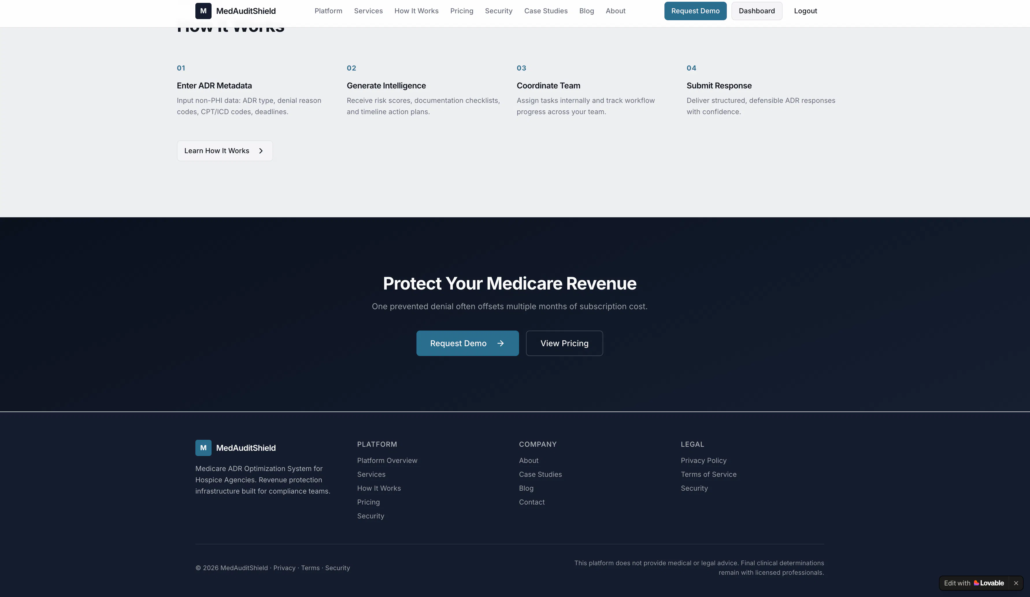 MedAuditShield — Medicare ADR Optimiser gallery image