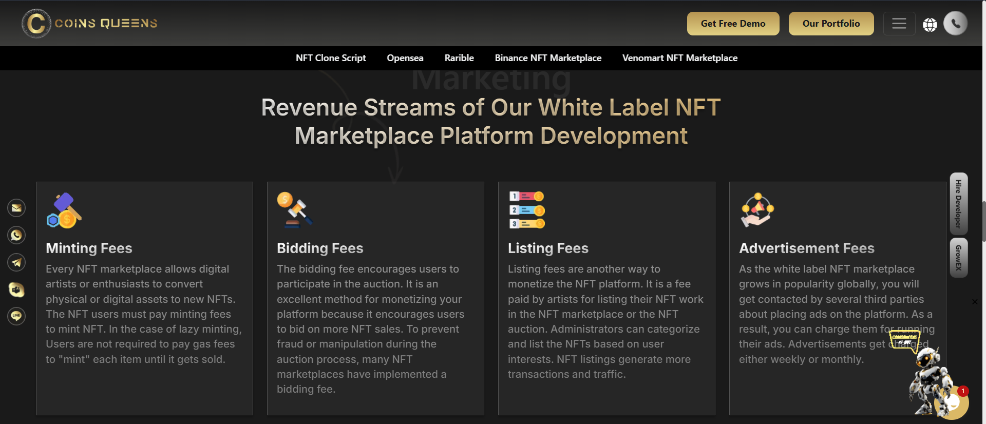 White Label NFT Marketplace Development - Screenshot 3 showing product features and functionality