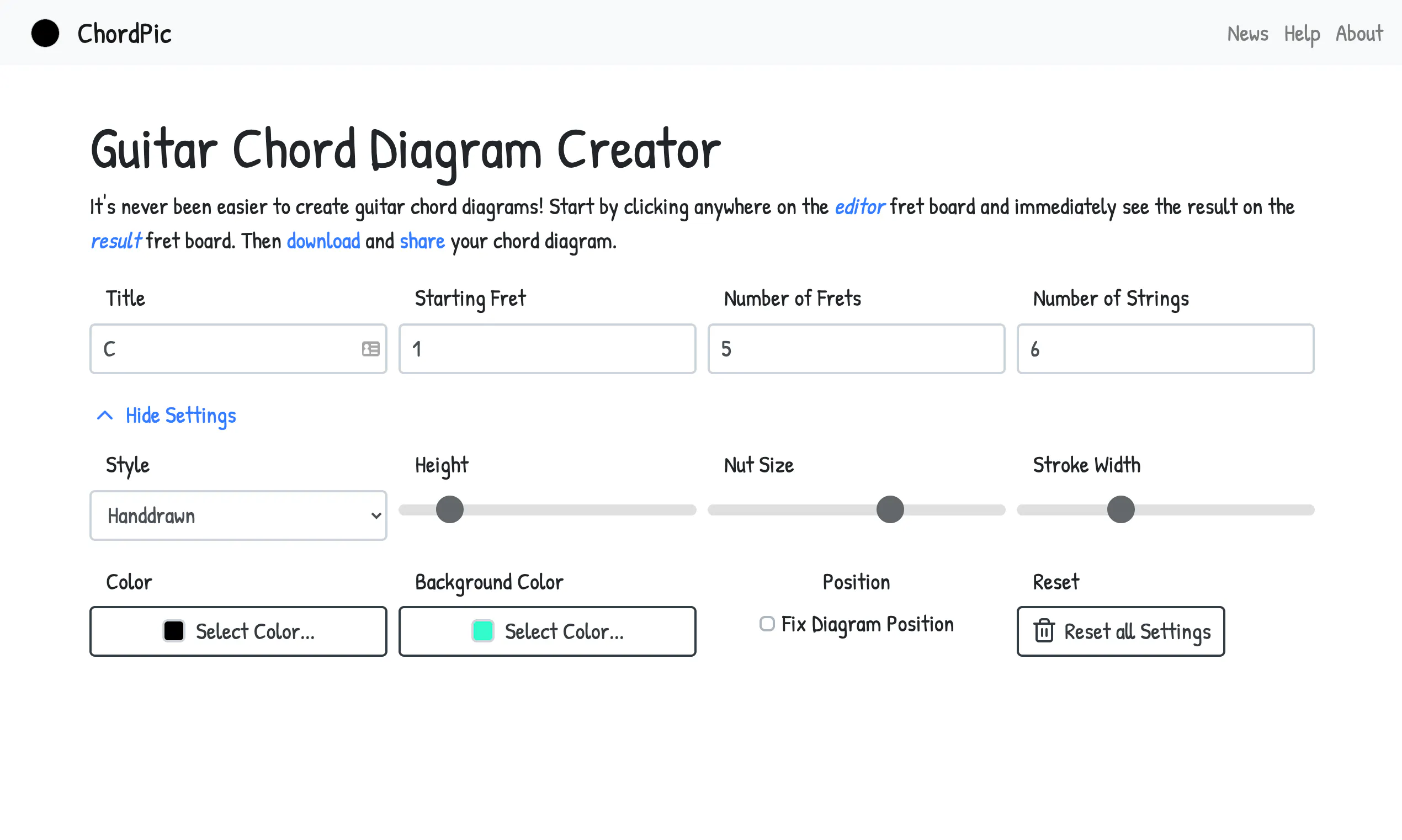 ChordPic: Create beautiful guitar chord diagrams | Product Hunt