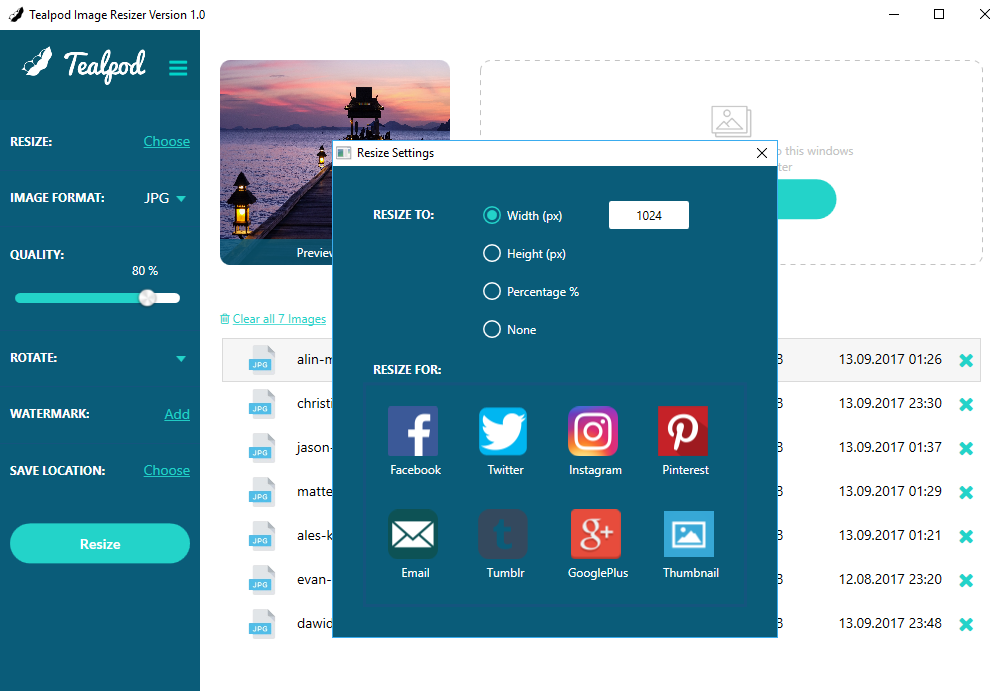 Tealpod Image Resizer gallery image