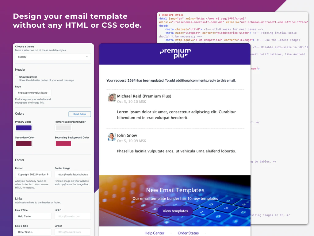 Zendesk Email Template Builder