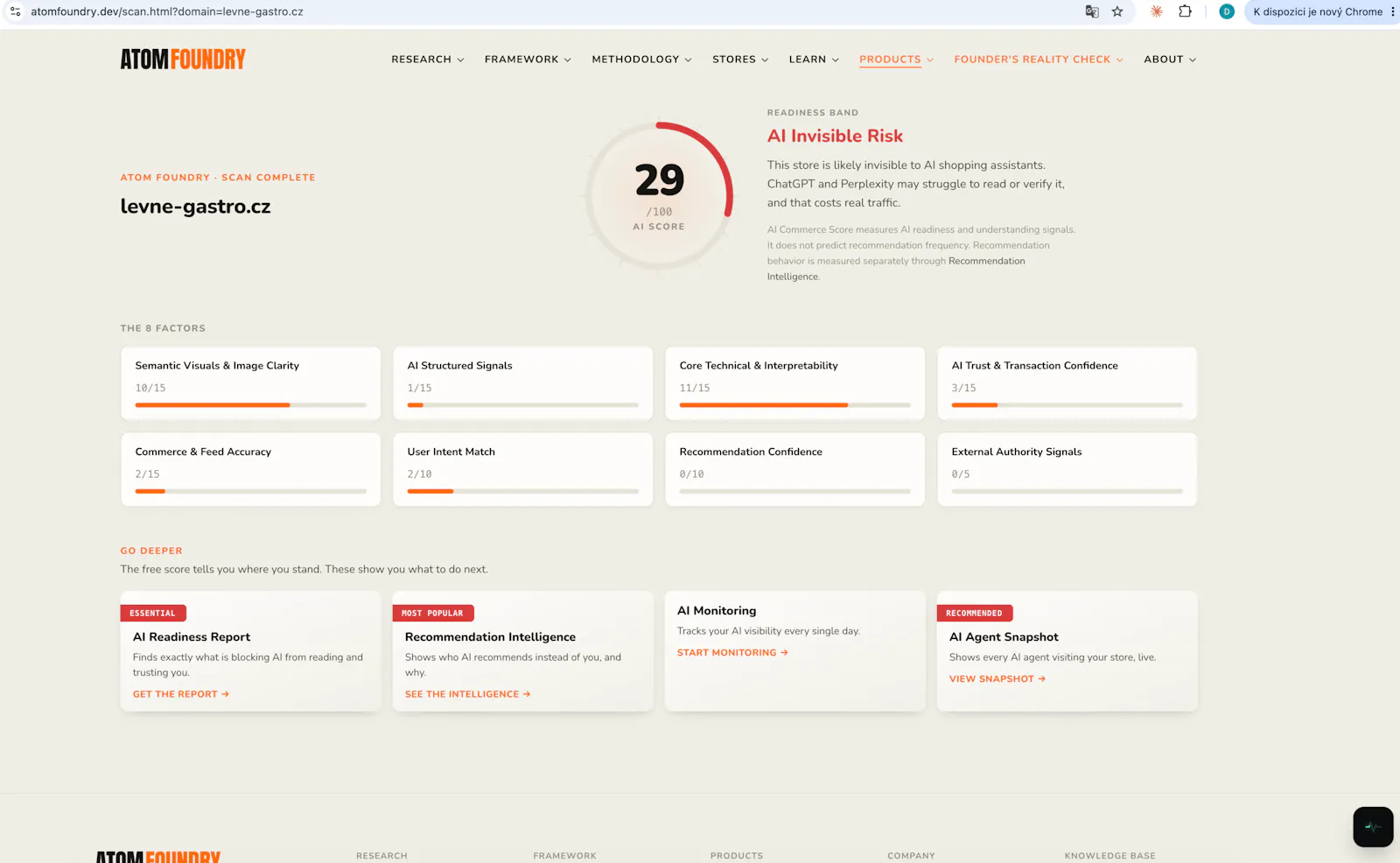 AI Commerce Score screenshot 1