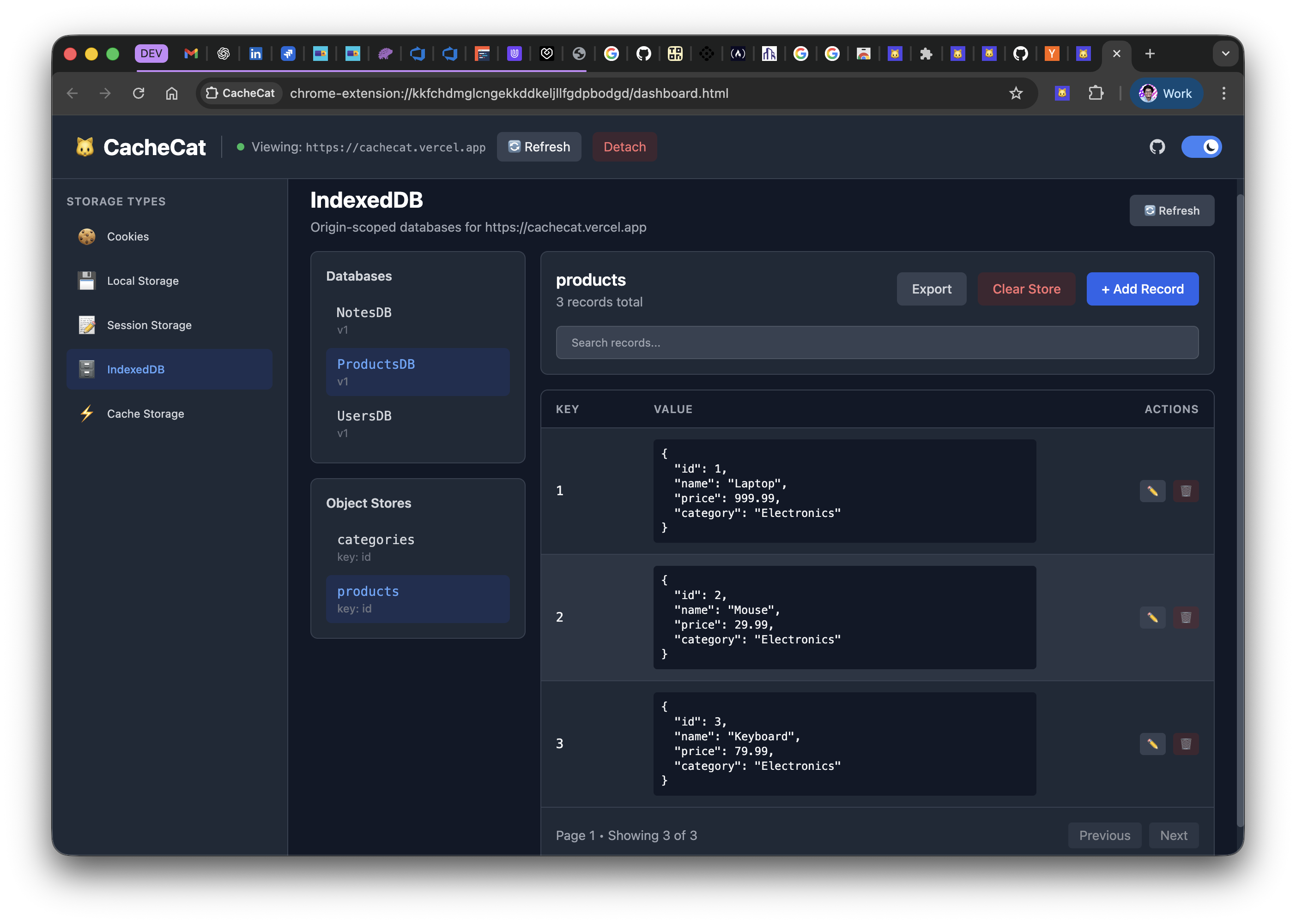 CacheCat - Screenshot 5 showing product features and functionality