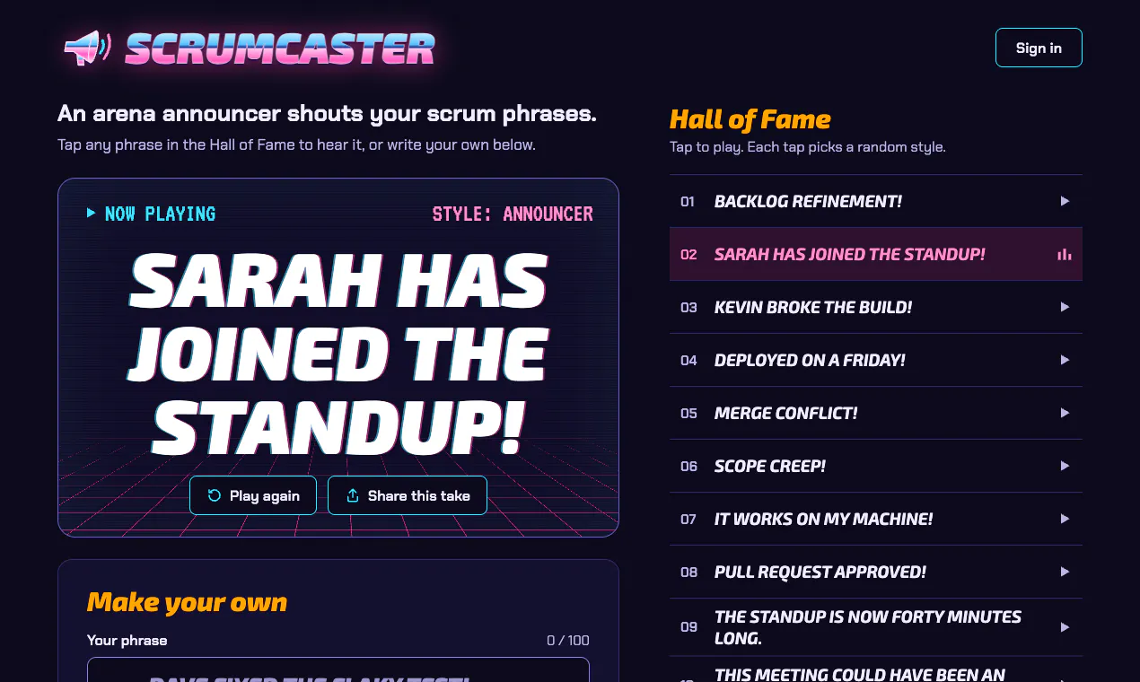 Scrumcaster gallery image