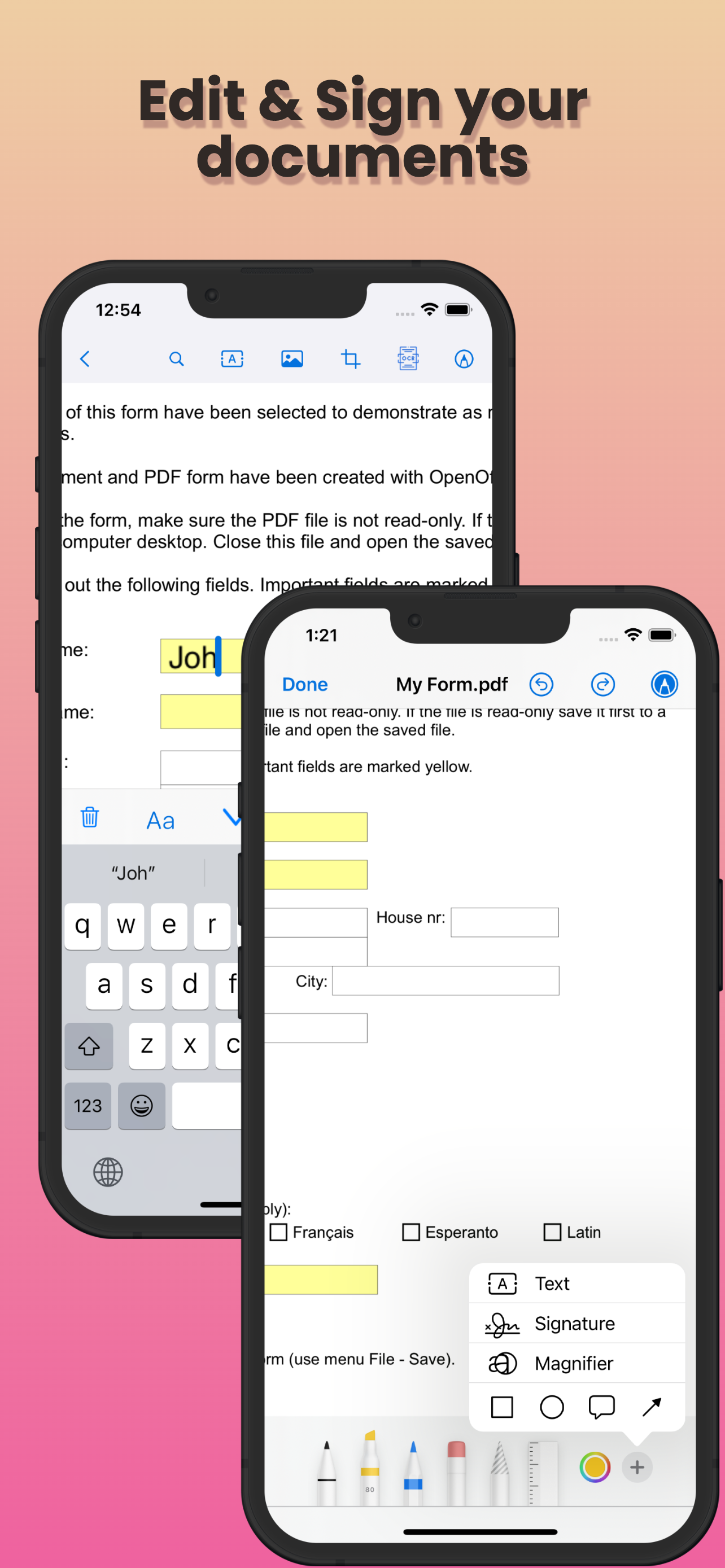 Freeedit, PDF 편집기 - iPhone 또는 iPad를 사용하여 스캔, 읽기, PDF 파일을 편집하십시오 미디어 1