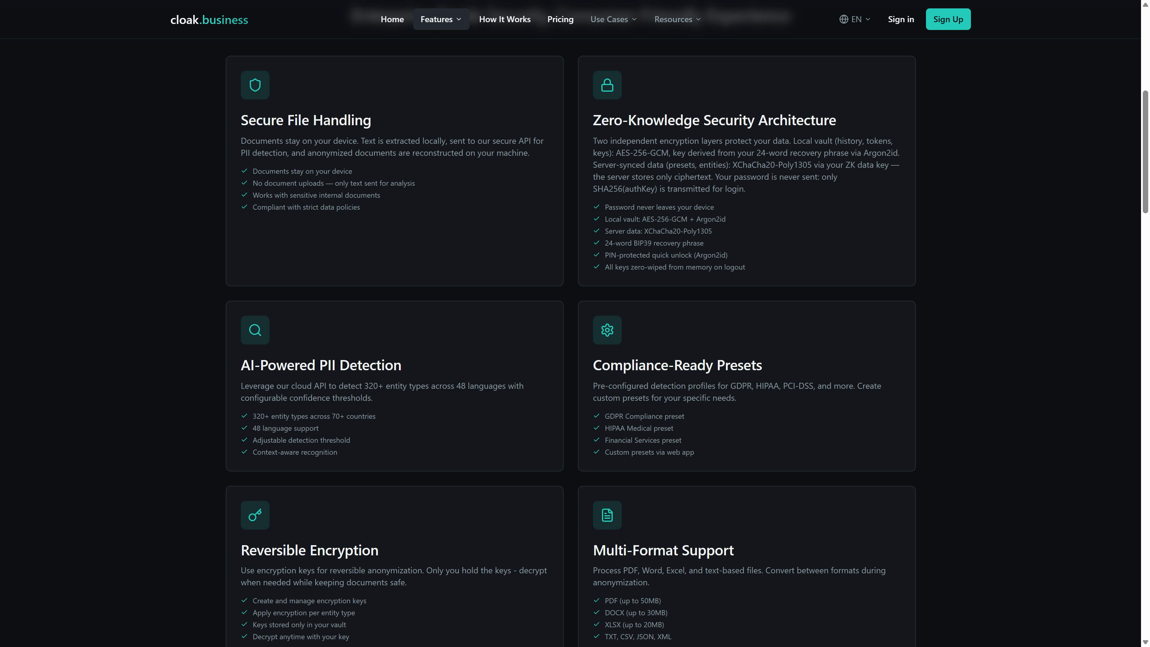 cloak.business SDK gallery image
