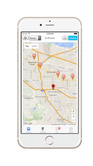 GoSweet, ice cream truck, icee and ice cream on demand