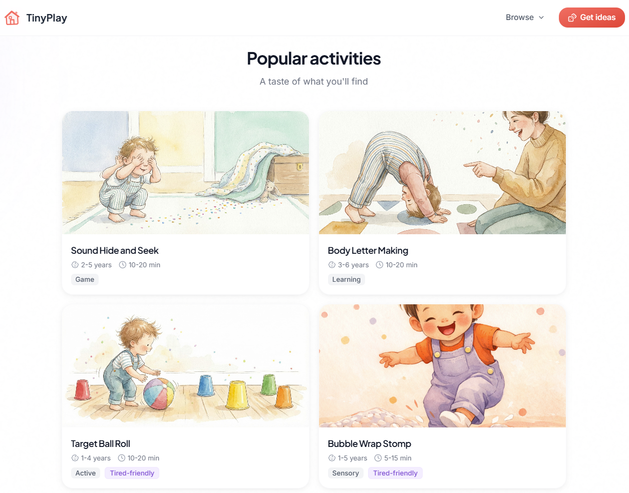 TinyPlay - Screenshot 2 showing product features and functionality