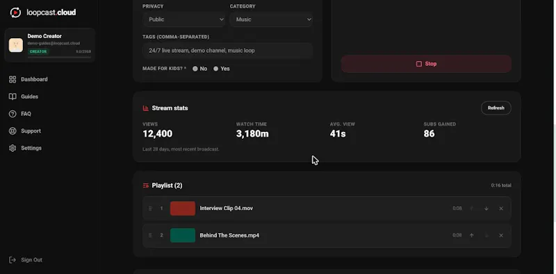 Loopcast screenshot 4