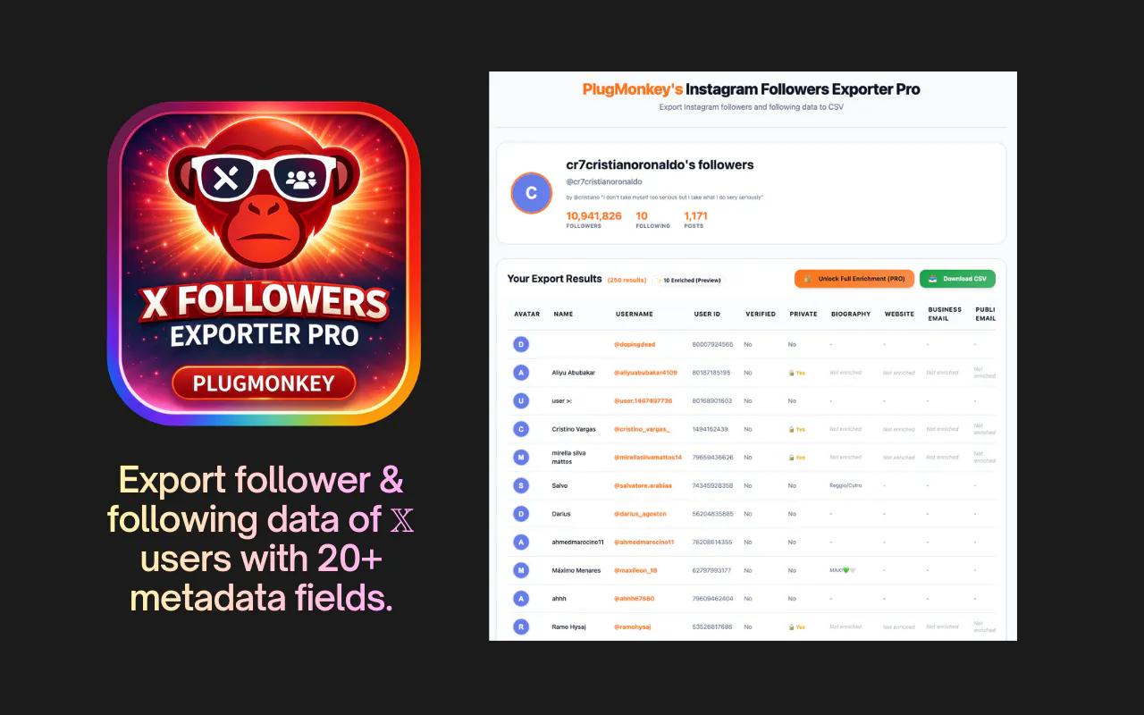 X Followers Exporter Pro (Twitter) gallery image