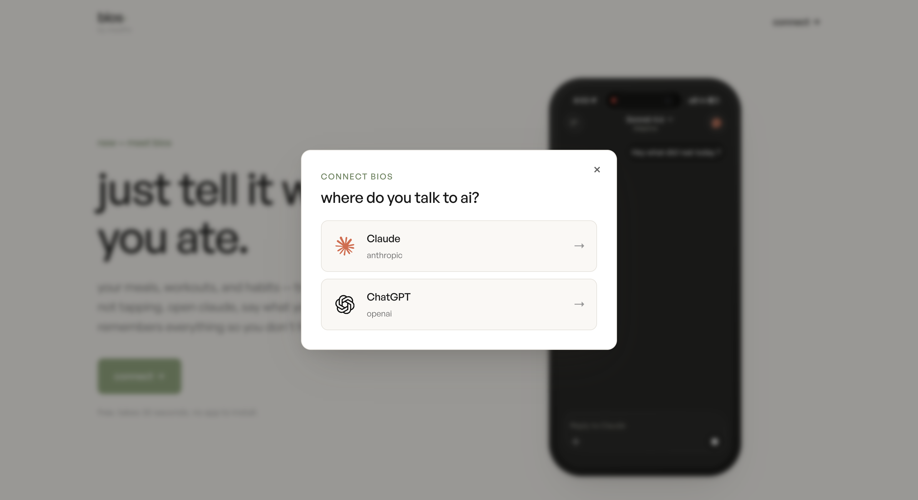 bios — just tell it what you ate gallery image