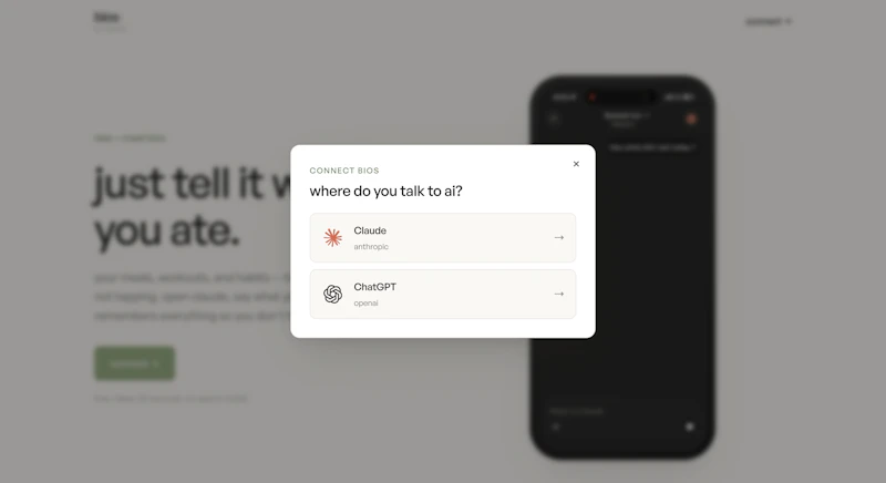 bios — just tell it what you ate screenshot 2