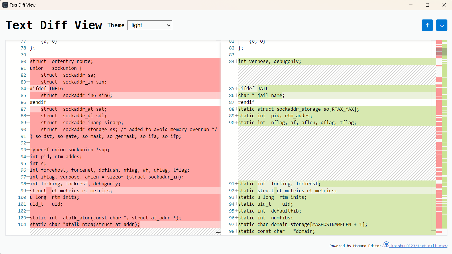 Text Diff View - Multi-platform text diff view electron app media 1