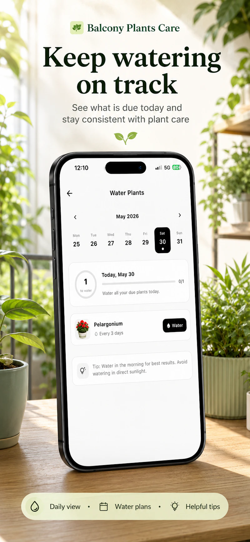 Blacony plants care recomedation  screenshot 2
