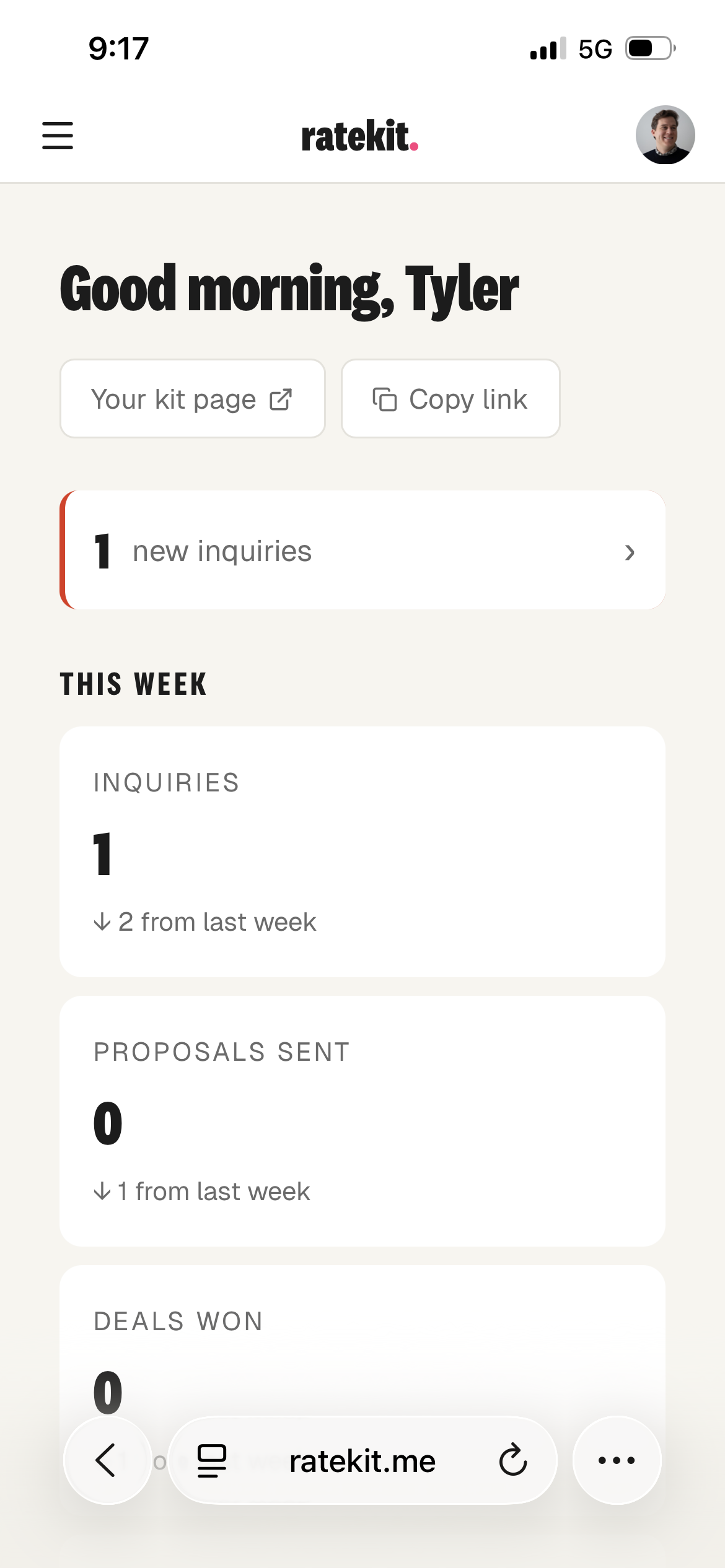 Ratekit — Deals, not DMs gallery image