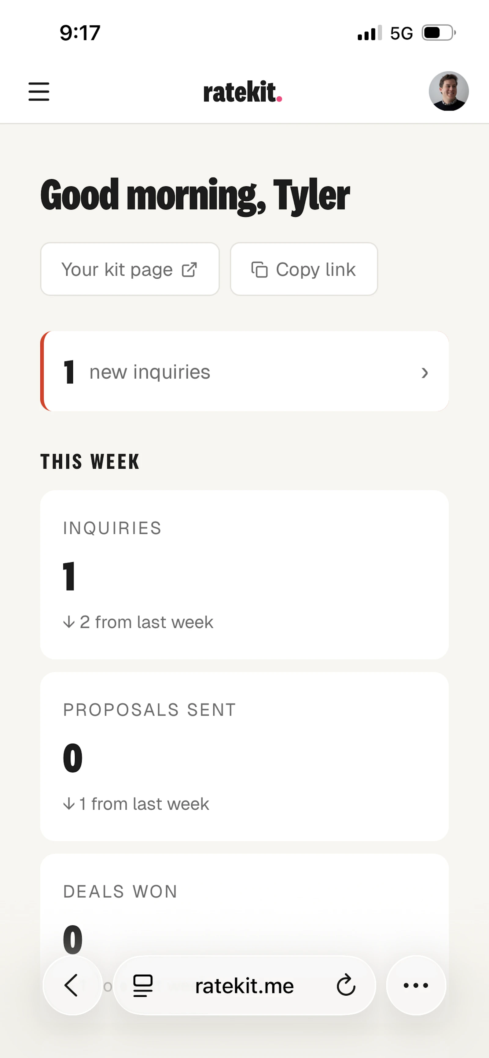Ratekit — Deals, not DMs screenshot 2