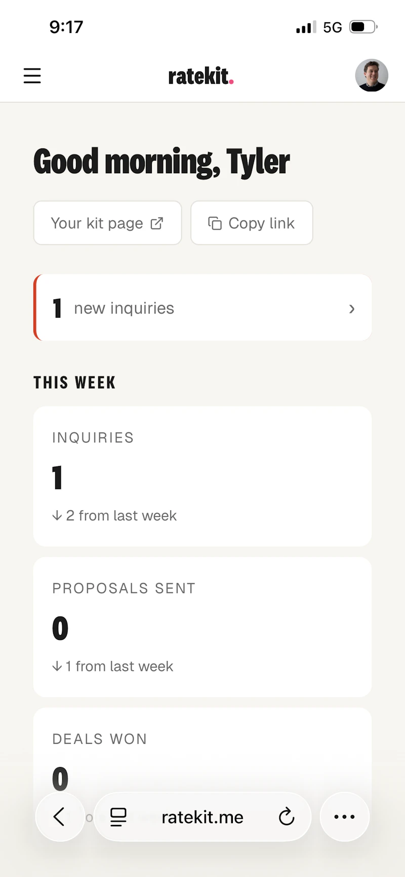 Ratekit — Deals, not DMs screenshot 2