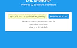 Ethereum URL Shortener media 2