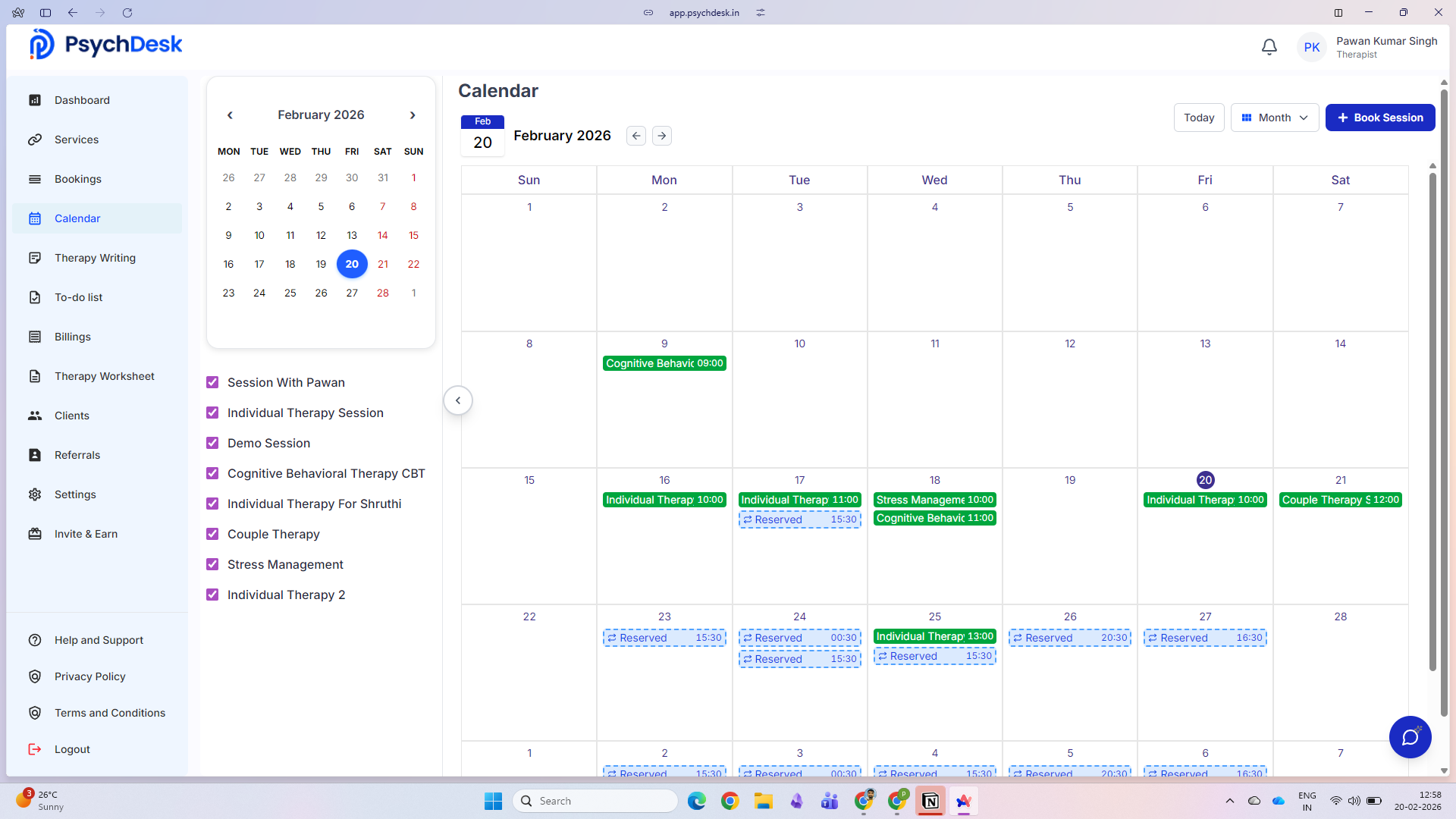 PsychDesk - Screenshot 3 showing product features and functionality
