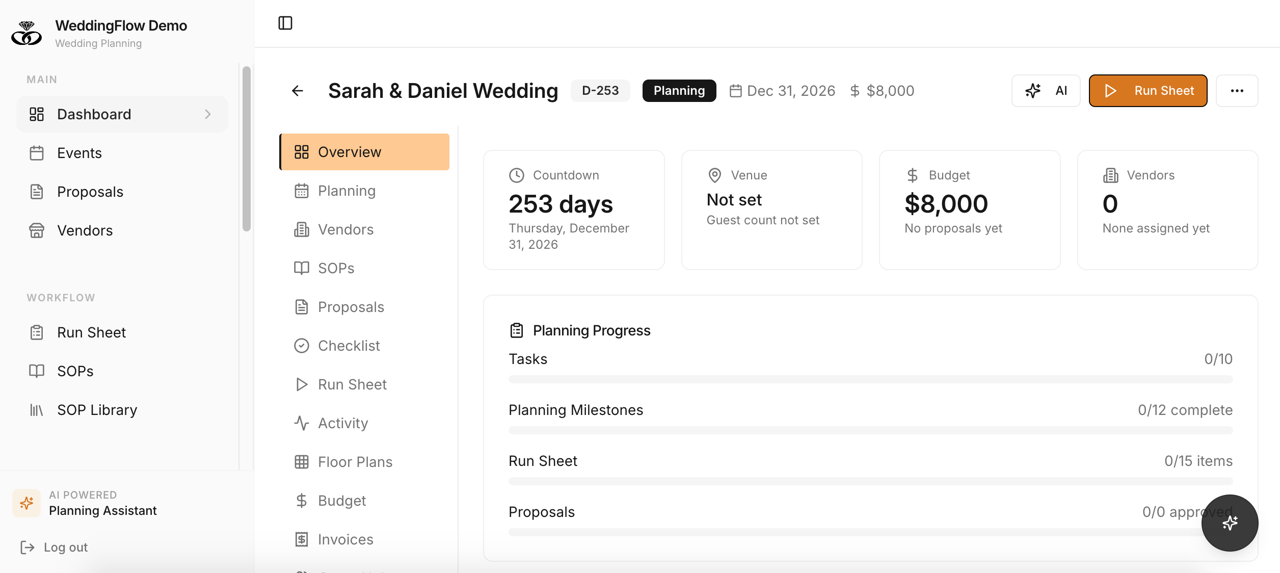 WeddingFlow gallery image