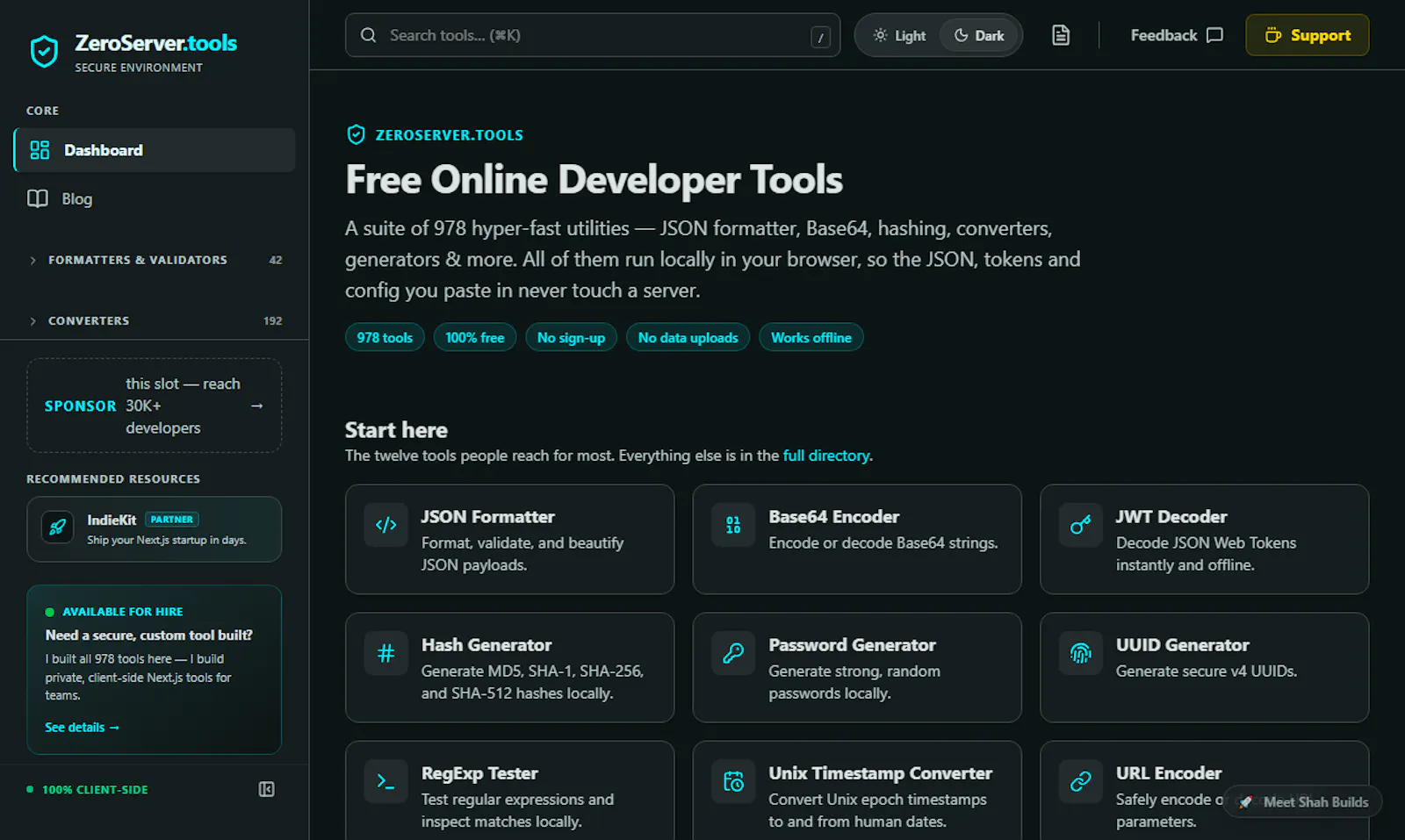 ZeroServer.tools 2.0 screenshot 1