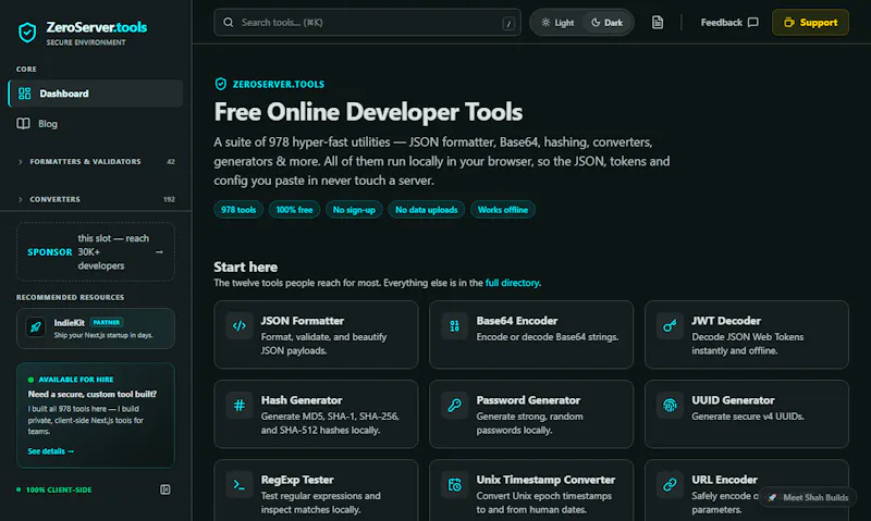 ZeroServer.tools 2.0 screenshot 1