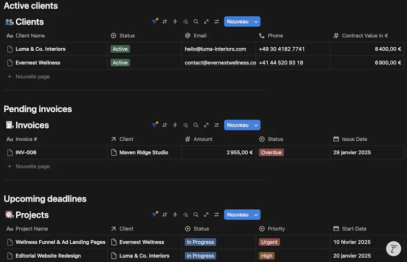 SoloOS CRM screenshot 1