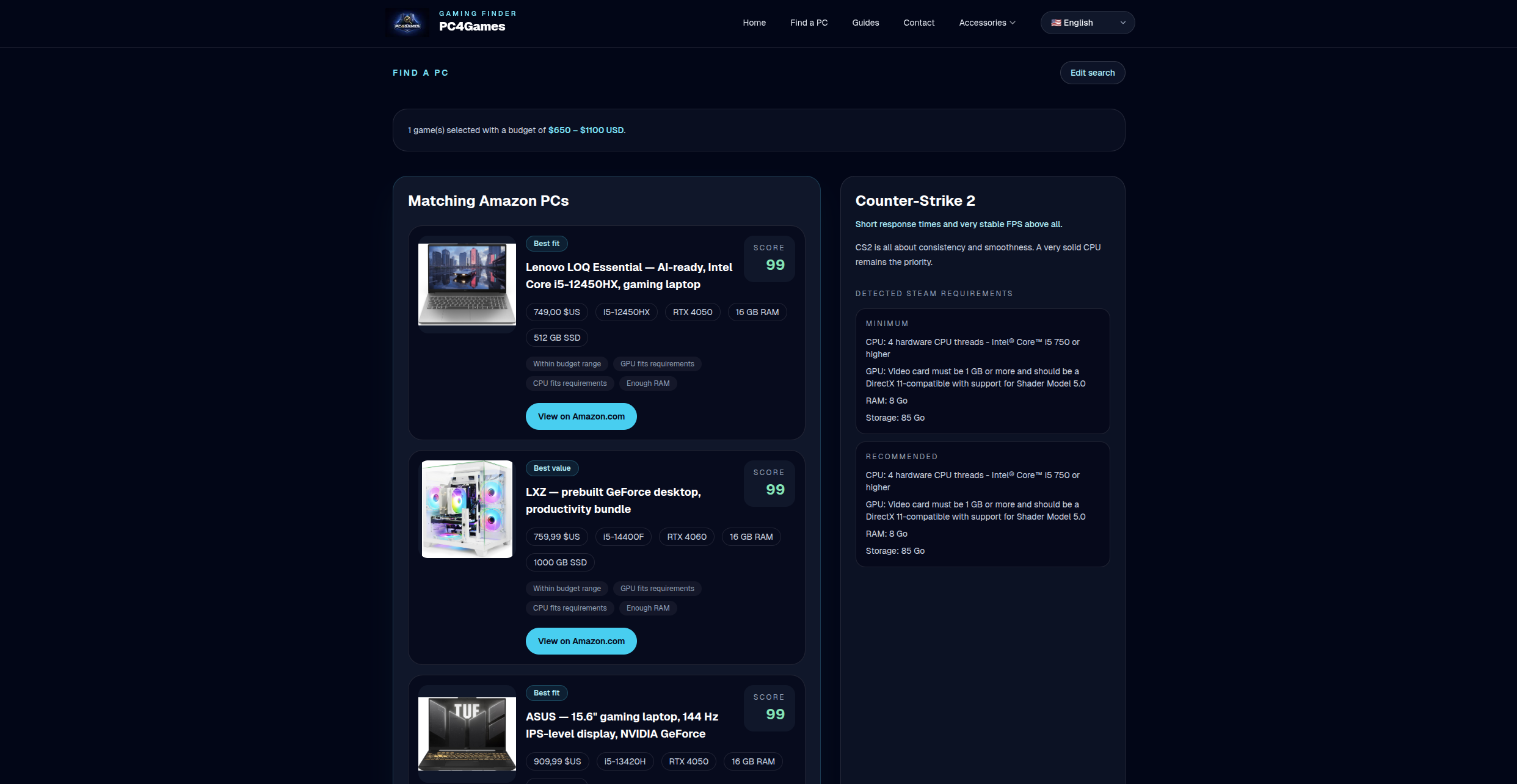 PC4Games — Free Gaming PC Finder 2026 gallery image