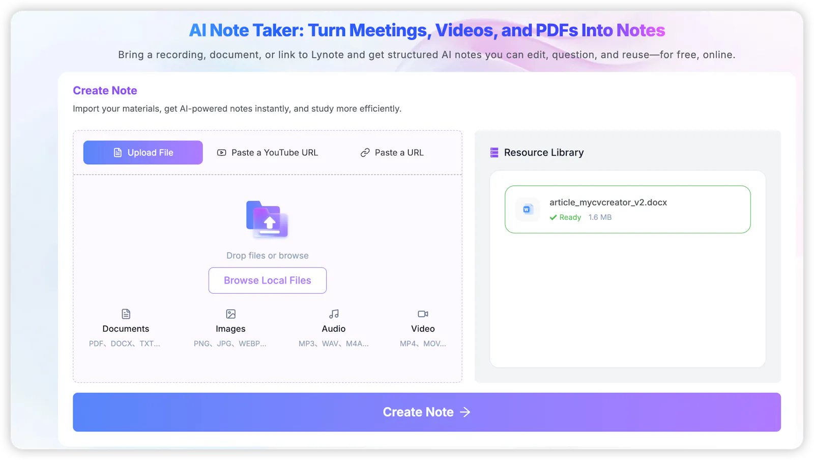Lynote screenshot 6