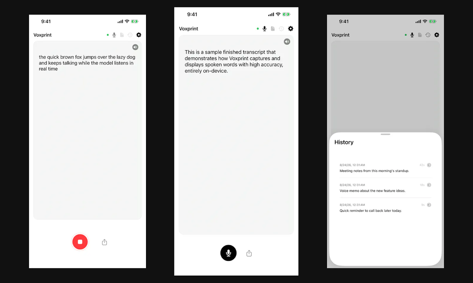 Voxprint screenshot 6