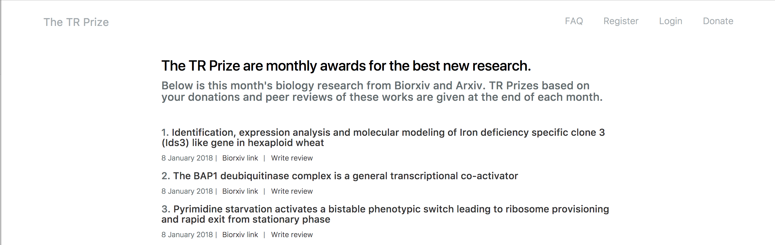 The TR Prize gallery image