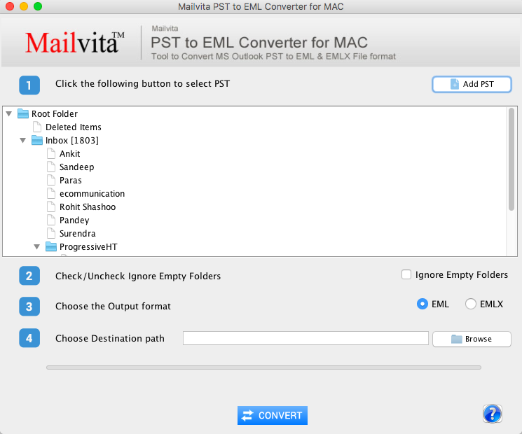 Mailvita Pst को Mac के लिए EML कनवर्टर - मैक सॉफ्टवेयर के लिए ईएमएल कनवर्टर के लिए Mailvita PST मीडिया 3