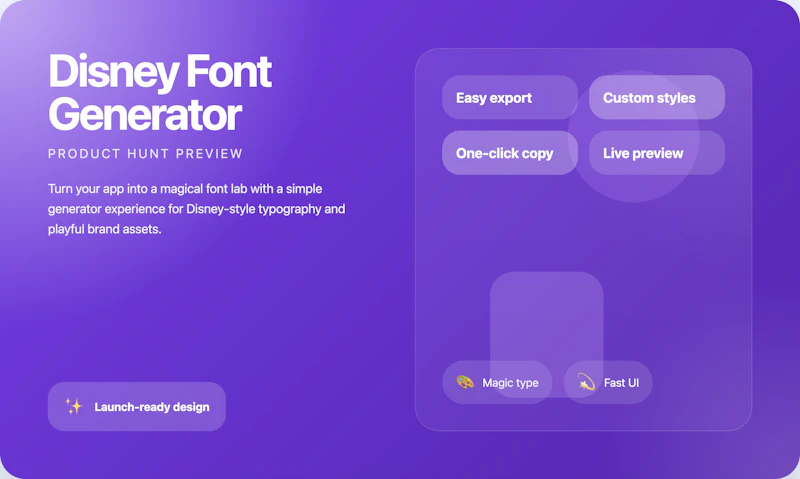 Disney Font Generator screenshot 1