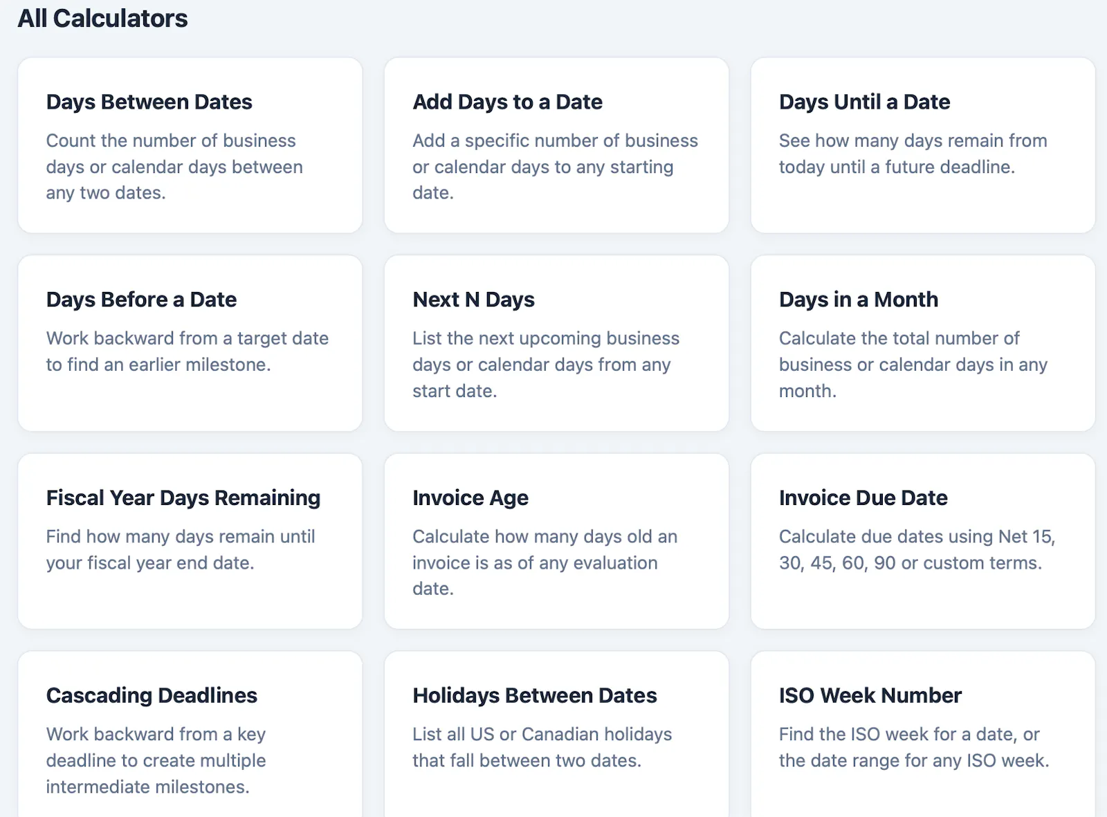 CountBusinessDays.com screenshot 3