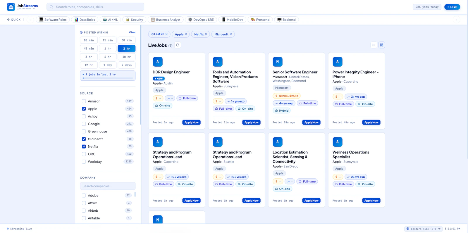 Job Streams screenshot 2