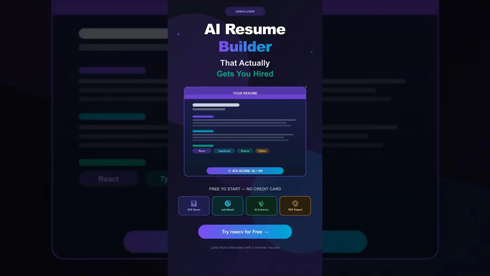 rawcv screenshot 1 (video preview)
