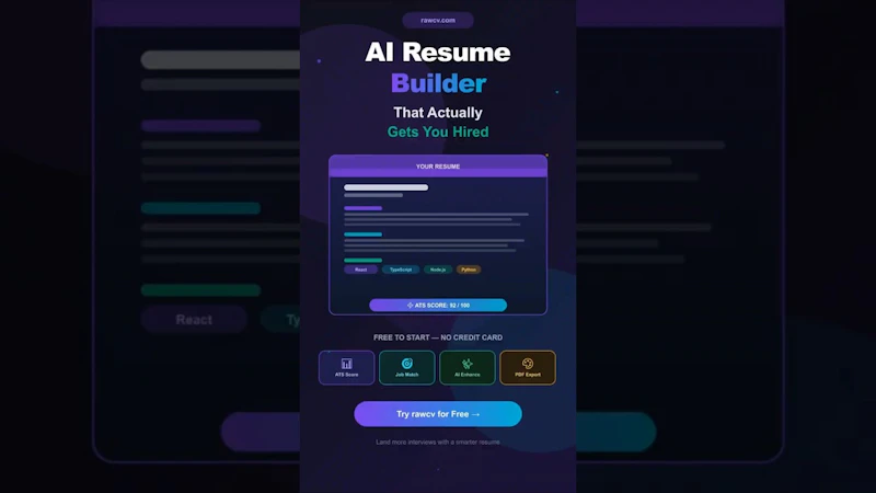 rawcv screenshot 1 (video preview)