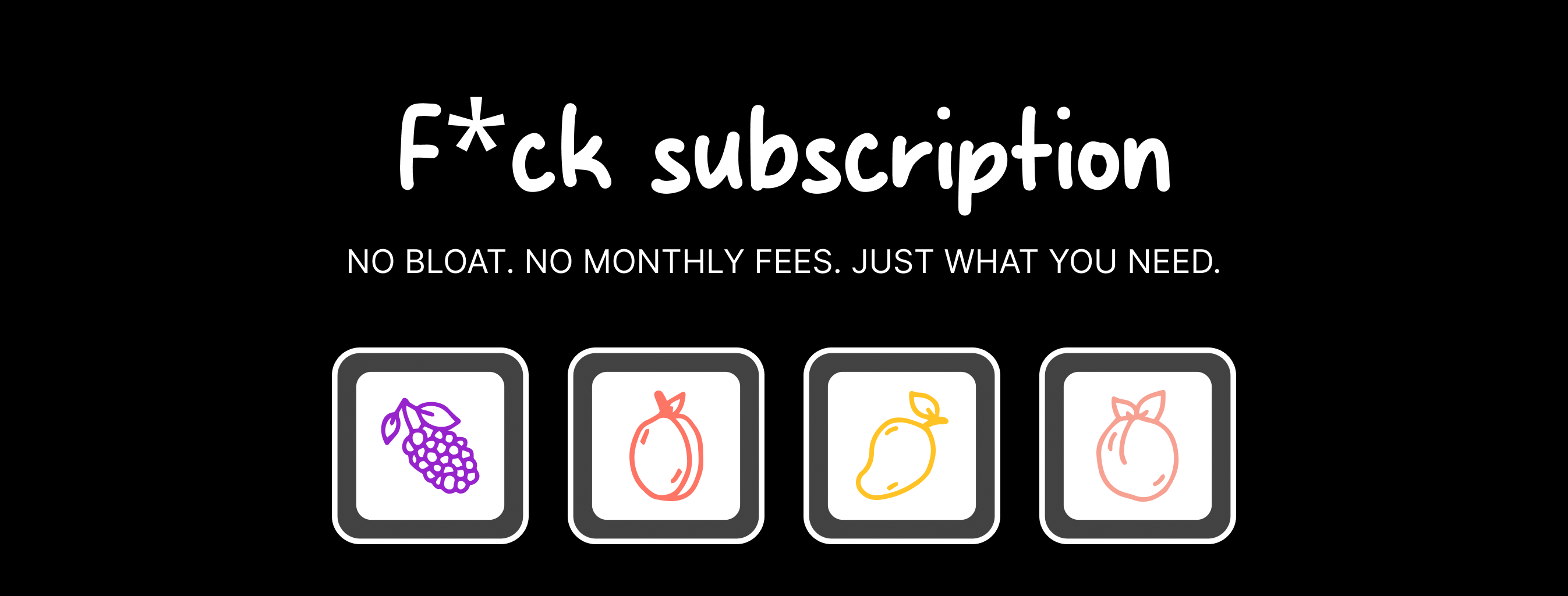 F*cksubscription - Alternativas de pago simples y únicas a las herramientas populares de SaaS. media 1